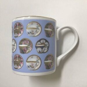 Porcelain Teacup Motif The British Museum Bone China Blue Coffee Cup Gilded Gold